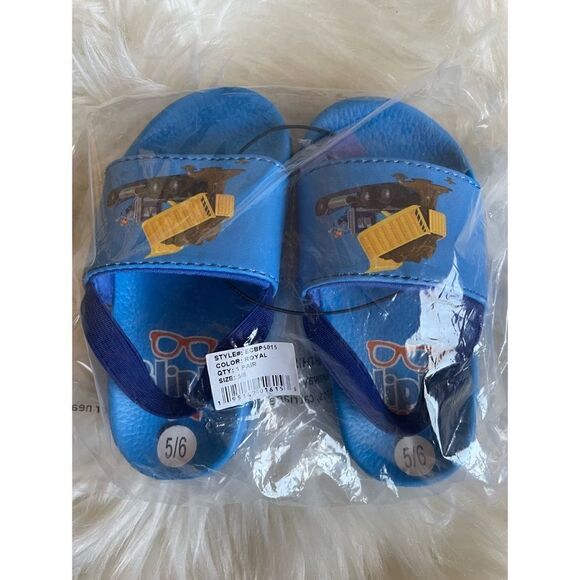 🖤 Blippi Toddler Dump Truck Slide Sandals - Picture 6 of 8